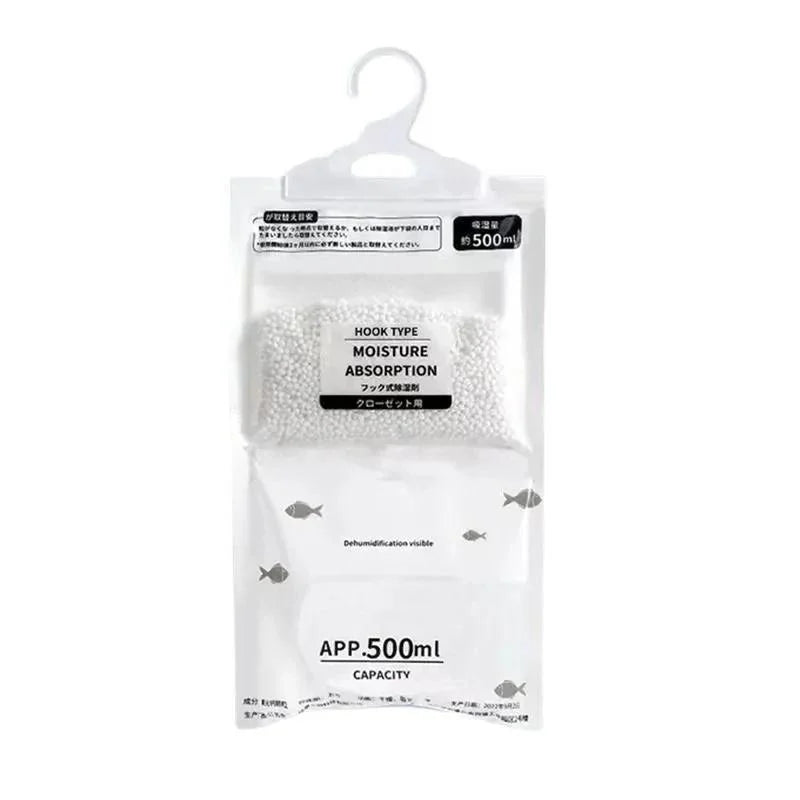 Hanging Wardrobe Moisture Absorber Bags, Disposable Dehumidifier Bags for Closet Wardrobe Drawer Damp Mildew Odor Removal