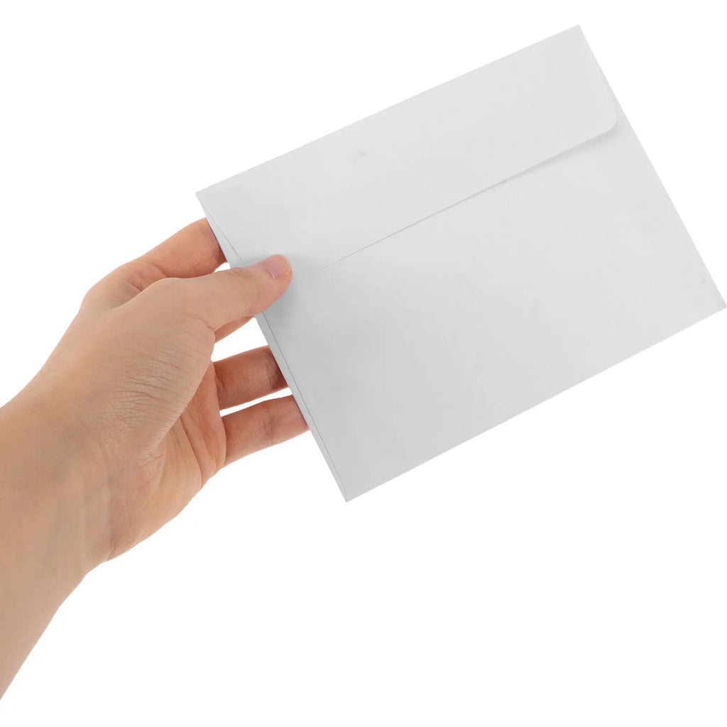 50Pcs Greeting Card Envelopes White Paper Envelopes Self Seal For Wedding Invitations Business Letter Stationery And Cash Saving