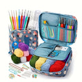 103pcs DIY Crochet Kit - Includes Yarn, Hooks, Knitting Needles, Stitch Markers And Accessories, Beginner's Starter Kit, Multi-Purpose Home Crafting Tools with Portable Storage Bag
