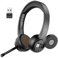 EKSA H16 Bluetooth Headset Wireless Headphones with ENC Noise Cancelling Microphone USB Dongle 35H Talk Time Multipoint Stereo Sound for PC Office Calls
