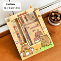 6Pcs/Set Cute Cartoon Capybara Pencil Stationery Set Kawaii Eraser Pencil Sharpener Children Student Stationery Supplies