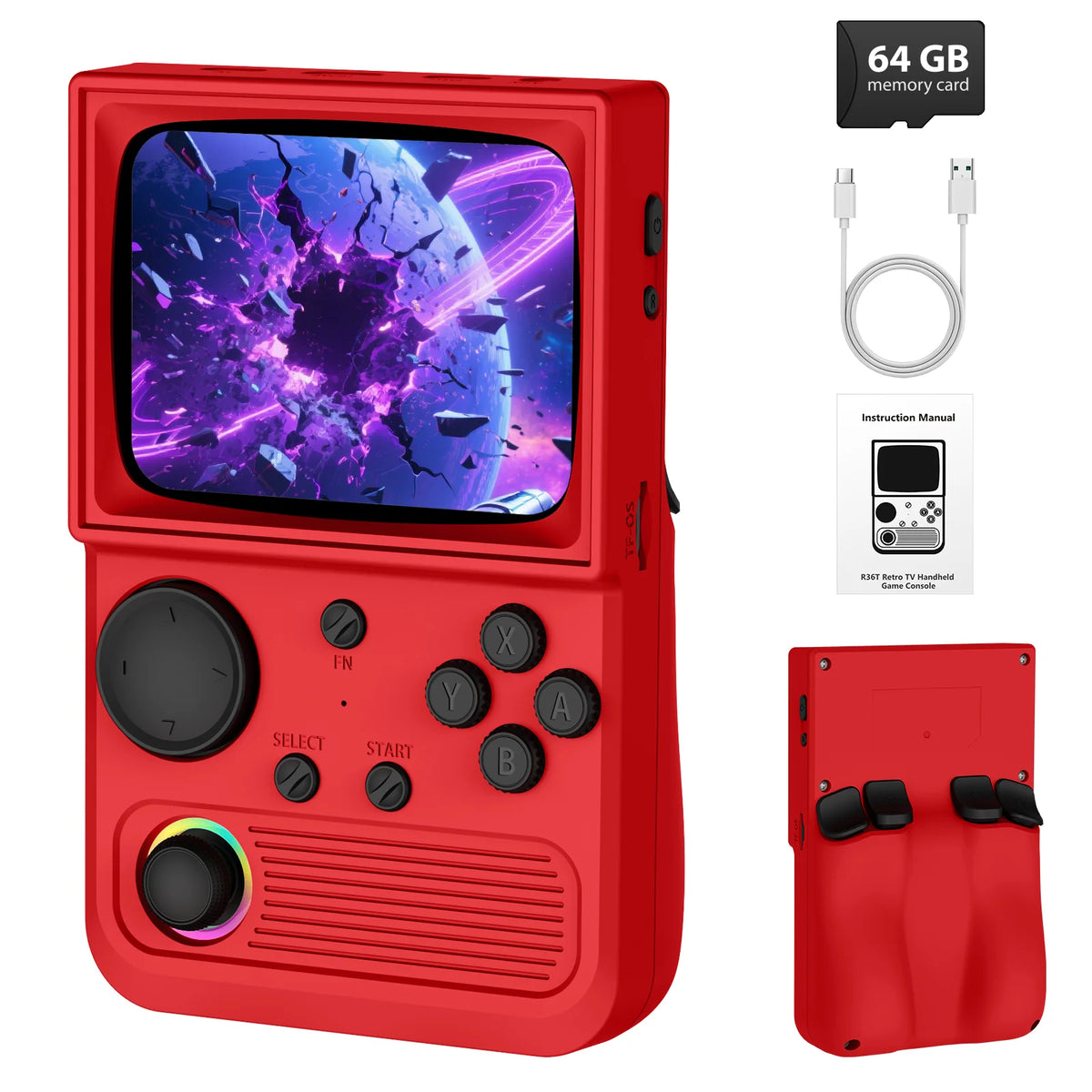 RG40 Retro TV Handheld Game Console 3.5'' IPS Screen Wi-Fi Portable Pocket Video Console