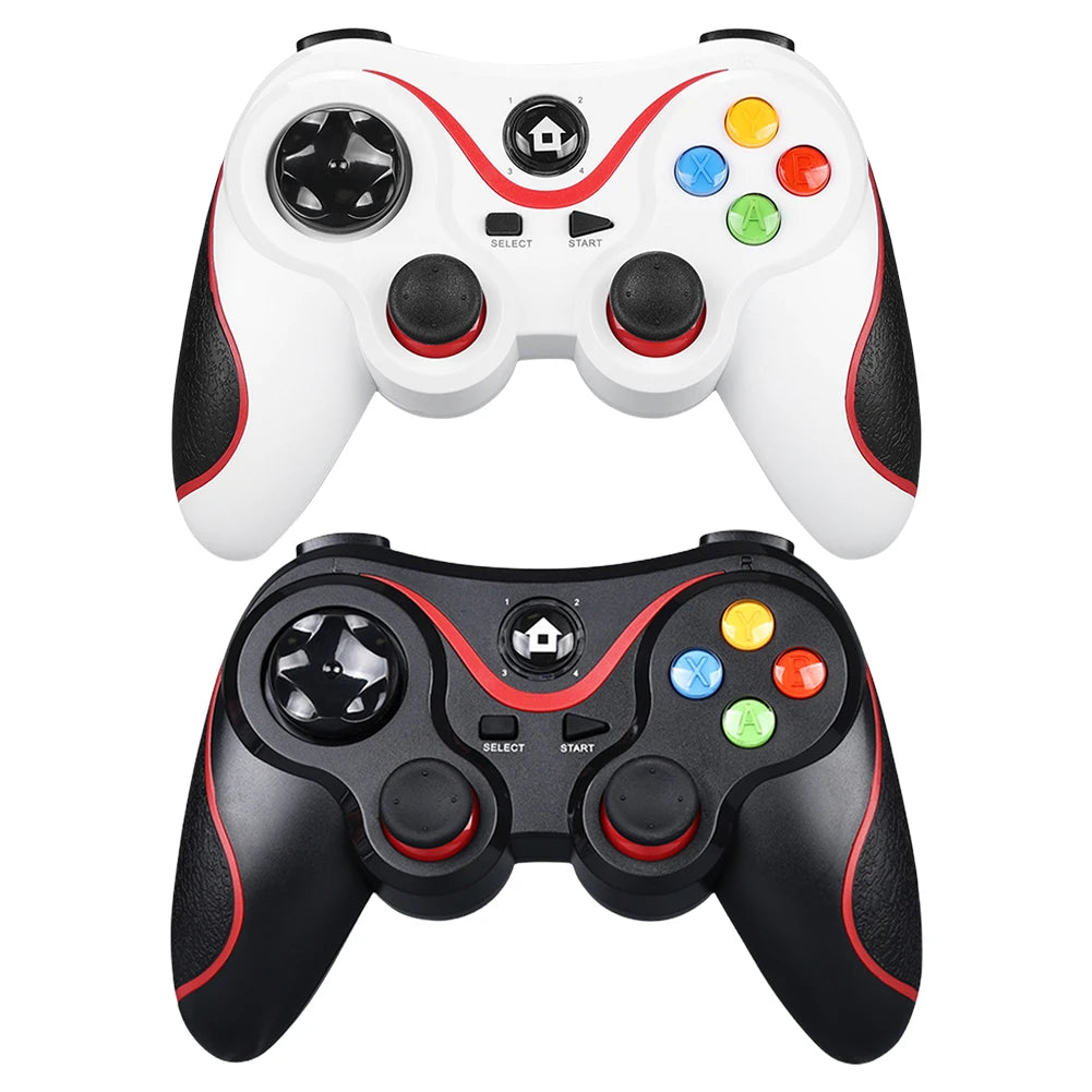 V8 2.4G Wireless Game Controller Gaming Joystick BT Gaming Controller Dual Vibration for Android/iOS/PC/PS3/Switch/Mobile Phone