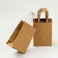 Bulk Kraft Paper Bags with Handles – Brown/White/Black, Strong Textured Handles for Retail, Grocery, Boutique, Supermarket