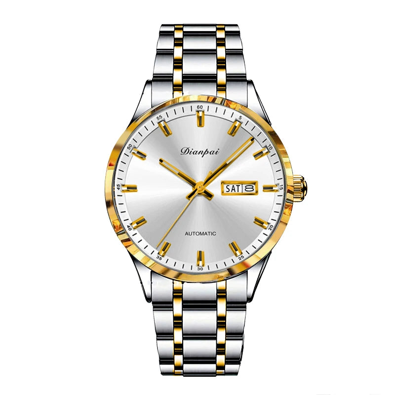 Dianpai Classic Business Men's Fully Automatic Stainless Steel Mechanical Movement Men's Night Light Versatile Watch
