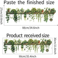 Realistic Pothos Leaves Wall Stickers Self Adhesive for Wall Decor Removable Waterproof Plant Art for Living Room Bedroom Decor