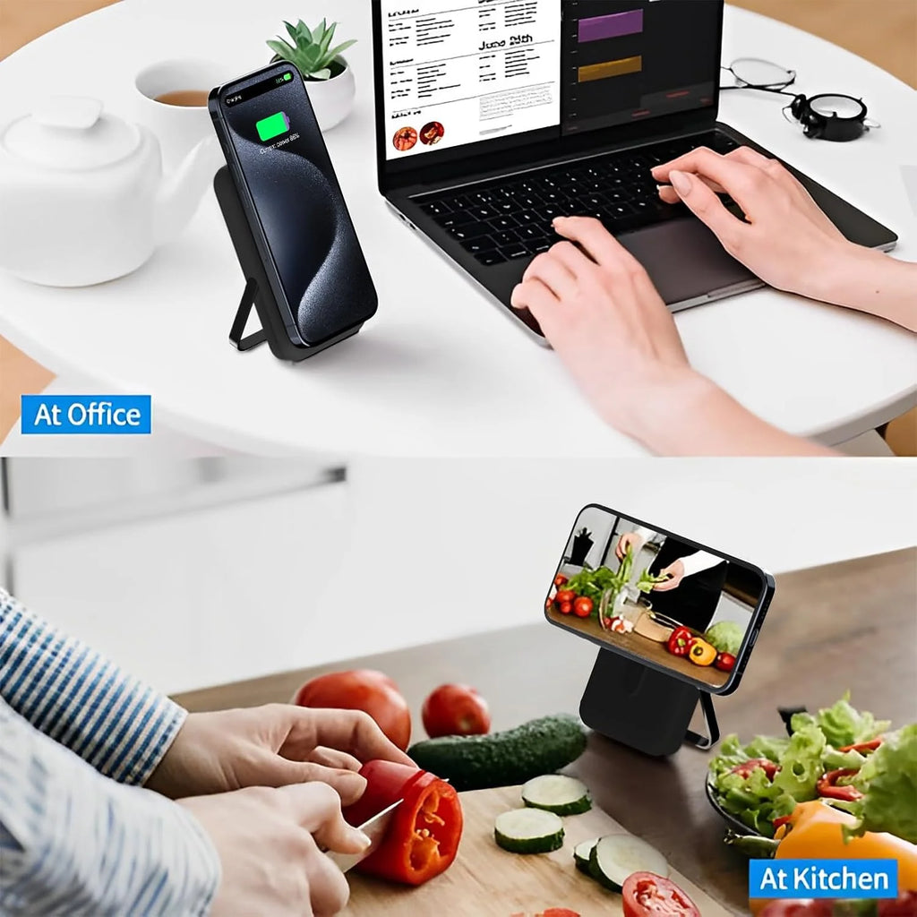 JUOVI 22.5W 10000mAh Magnetic Power Bank Portable Charger with Stand Wireless Battery Pack with LED Display USB-C In/Out Battery Bank for IPhone 18/17/16/15/14/13 Samsung S26/S25/S24/S23