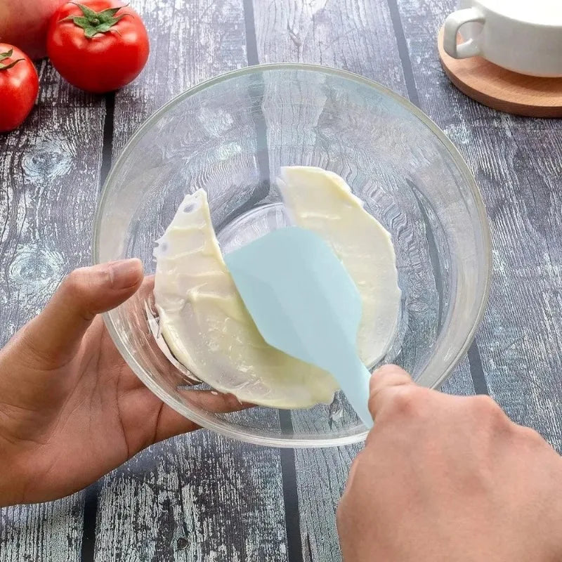 6Pcs Silicone Spatula Set Food Grade Non Stick Heat Resistant Spatulas Turner for Cooking Baking Mixing Baking Tools