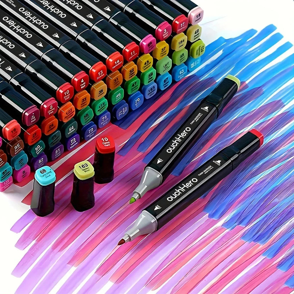 262 Colour Dual Tip Marker Set, Quick Dry Sketching Markers for Painting, Professional Art Markers for Drawing Illustration, Marker Pens for Artists