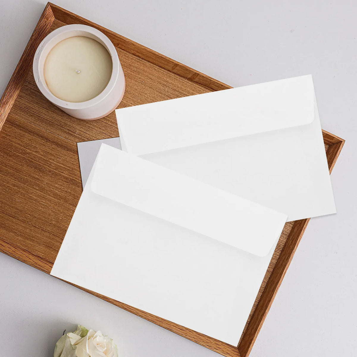 50Pcs Greeting Card Envelopes White Paper Envelopes Self Seal For Wedding Invitations Business Letter Stationery And Cash Saving