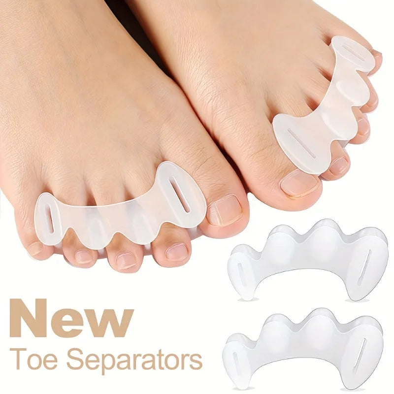 1Pairs Silicone Gel Toe Separators for Men Women Bunion Hammertoe Pain Relief Alignment Daily Yoga Reusable Washable