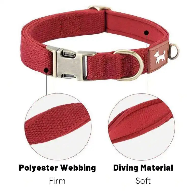 Soft Padded Dog Collar Breathable Pet Neck Strap for Small Medium Large Dogs