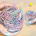160Pcs Pins Paper Clip Holder Dispenser Bulticolor Pinch Clips Fine Office Binding Supplies Storage Box Stationery Stainless