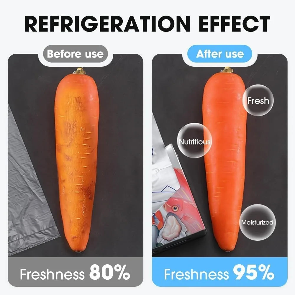 Reusable Aluminum Foil Freezer Bags Leakproof Stand Up Ziplock for Seafood Meat Vegetables Long Term Fresh Storage