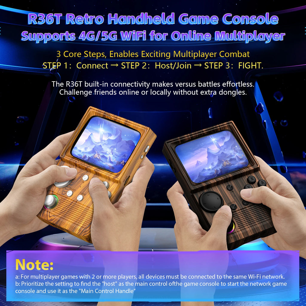 AISLPC R35 Retro Handheld Game Console 3.5 Inch IPS Screen EmuELEC System 18000+ Games WIFI Online Battle Portable Video Game