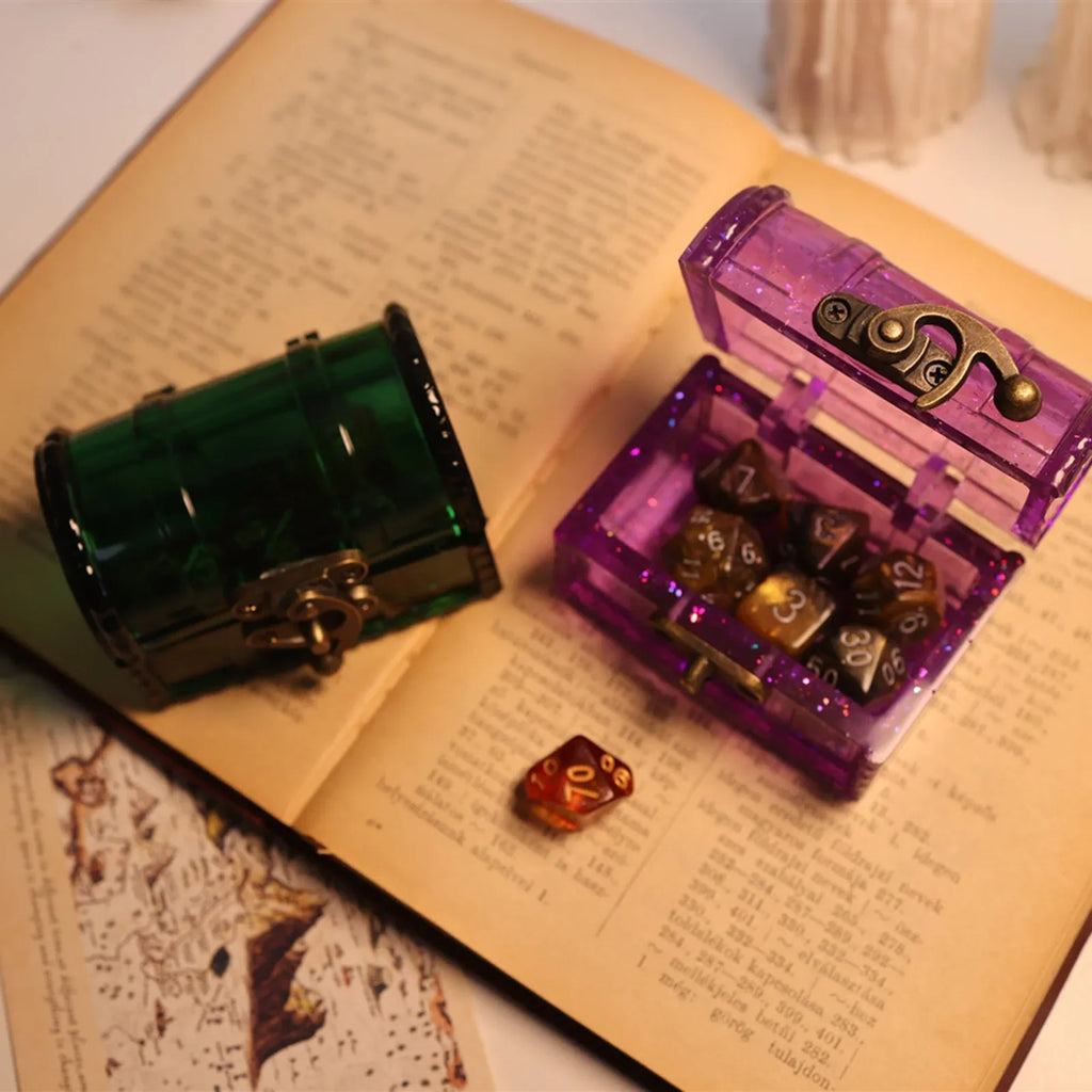 Silicone Mold for Resin Casting Epoxy Resin Storage Container Set Treasure Box Trinket Resin Crafts for Dice Jewelry Box Mold