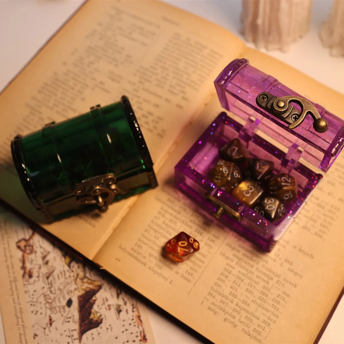 Silicone Mold for Resin Casting Epoxy Resin Storage Container Set Treasure Box Trinket Resin Crafts for Dice Jewelry Box Mold