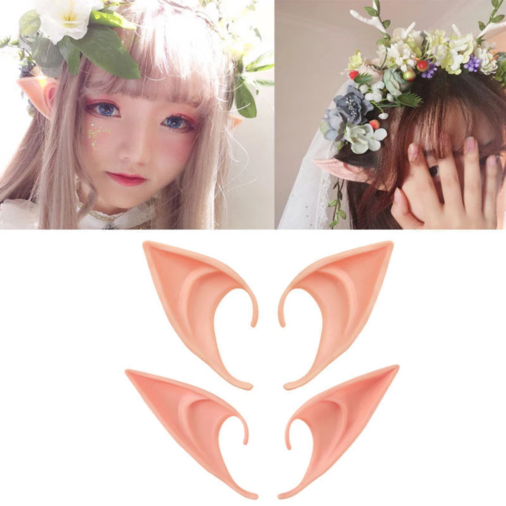 1-20pair Mysterious Angel Elf Ears Artificial Latex Ears for Halloween Decor Fairy Cosplay Costume Masquerade Accessories