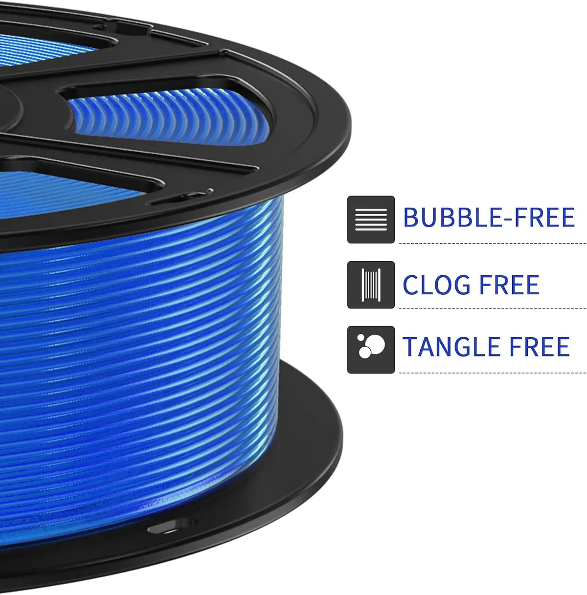 GEEETECH PETG Filament Transparent 1.75mm 1kg Multi-Color Strong Tough Light Transmitting Low Warp Clog-Free Vacuum Sealed for F