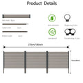 No-Dig Ground Stake Garden Privacy Fence Rustproof Metal Aluminum Slats Windproof Airflow Design Flexible Multi-Purpose for Dog Barrier Pool Patio Divider Backyard Terrace