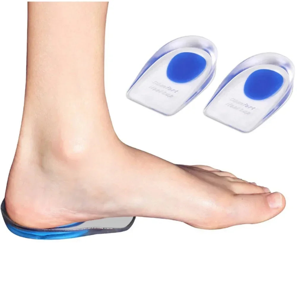 1 Pair Silicone Gel Insoles Men Women Heel Spurs Pain Relief Treatment Heel Insoles Foot Massager Care Shoe Pad Foot Care Tool