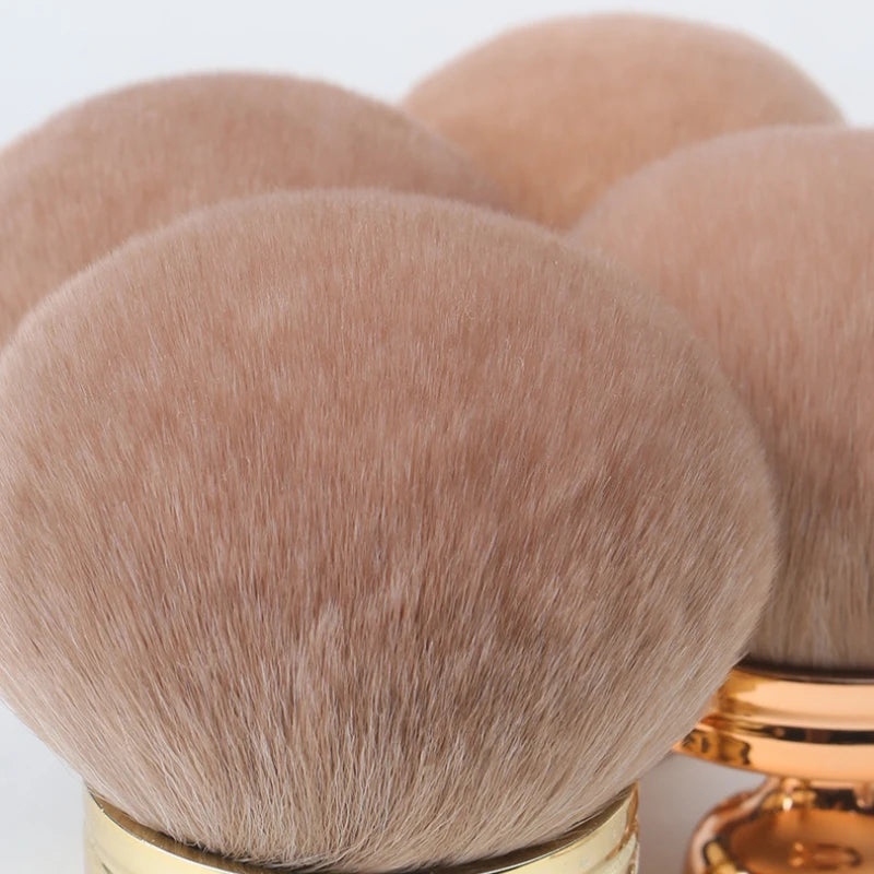 Extra Large Mushroom-Head Makeup Brush Soft Fiber Bristles Multipurpose for Makeup Setting Nail Art Self Tanner Essential Beauty