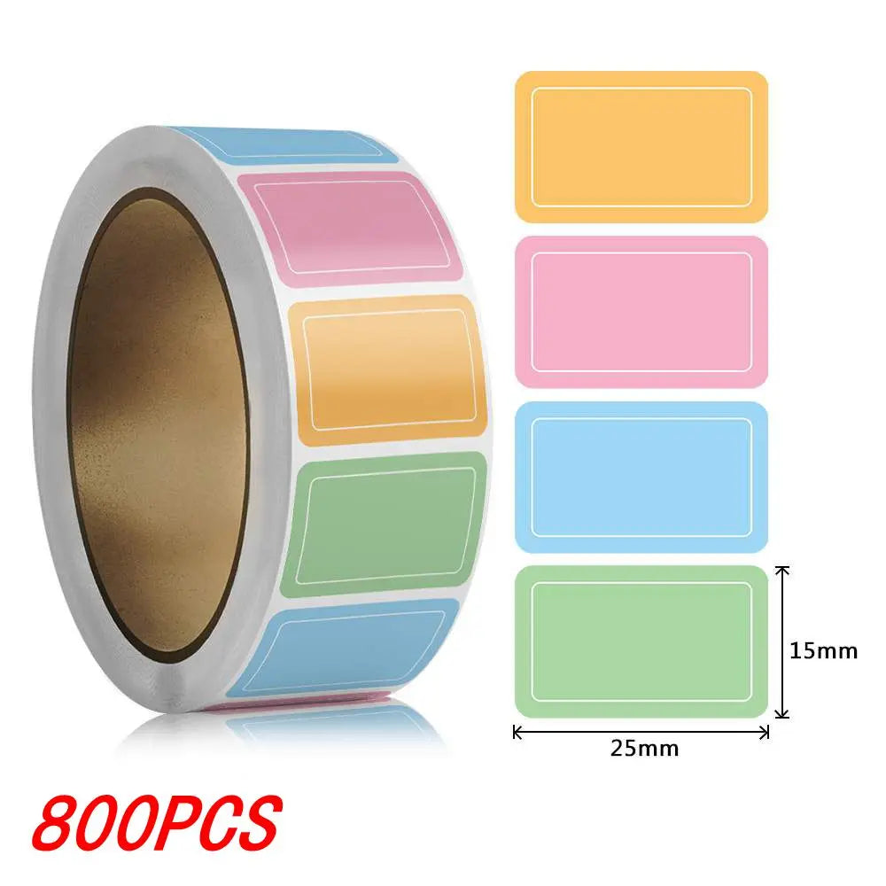 800pcs Stickers Colorful Label Stickers Waterproof Self-Adhesive Logo Handwritten Name Stickers Index Stickers