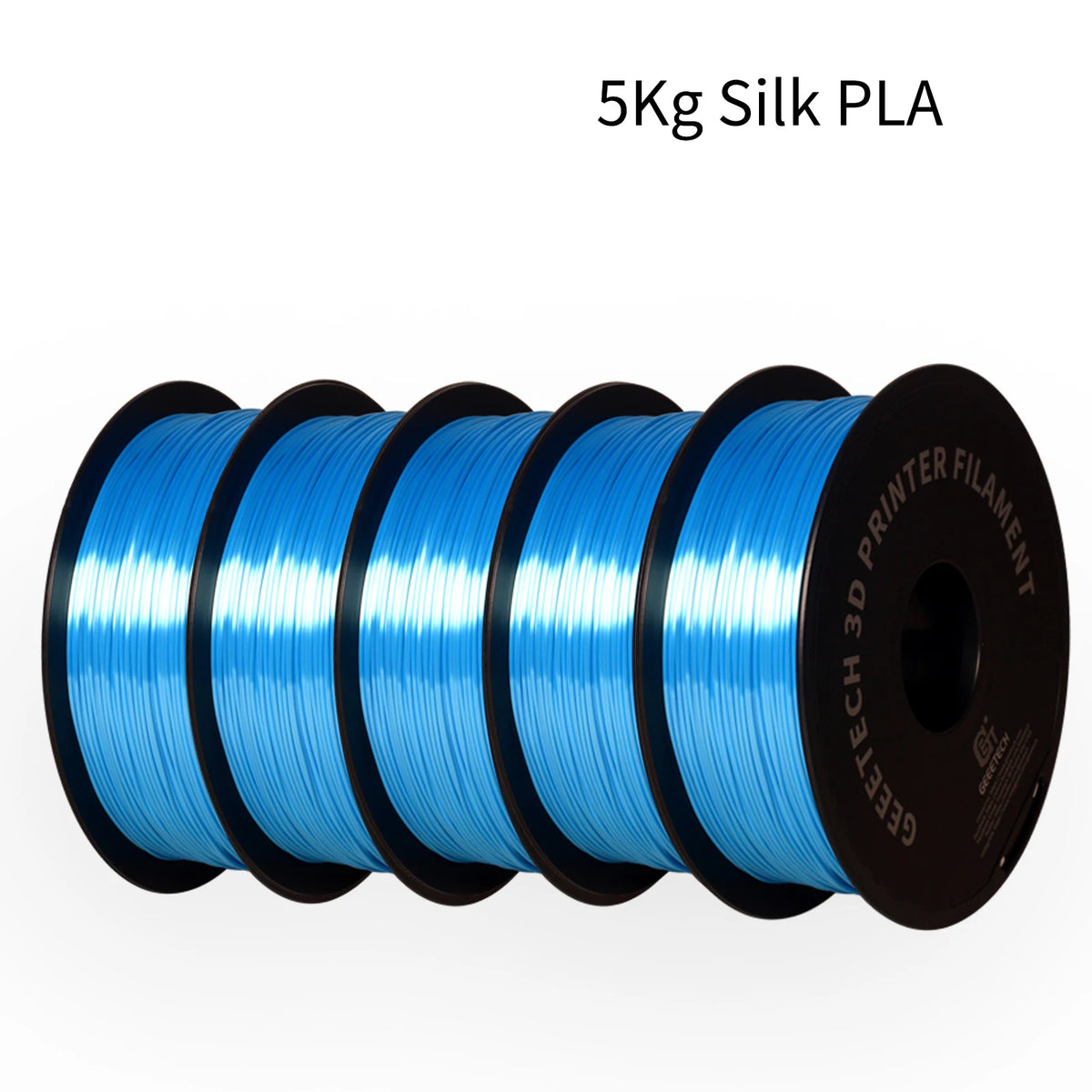 GEEETECH 5Kg 3D Silk PLA Filament 1.75mm Spool Wire For 3D Printer Material Silk Smooth Finish, Good Color Reproduction