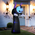 Outsunny 7' Inflatable Halloween Ghost with Horns Lighted Outdoor Decoration