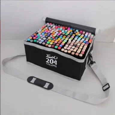 204 Colour Dual Tip Marker Set, Quick Dry Sketching Markers for Painting, Professional Art Markers for Drawing Illustration, Marker Pens for Artists