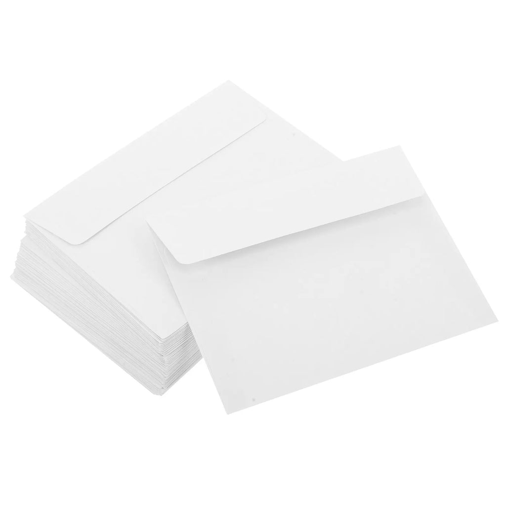 50Pcs Greeting Card Envelopes White Paper Envelopes Self Seal For Wedding Invitations Business Letter Stationery And Cash Saving