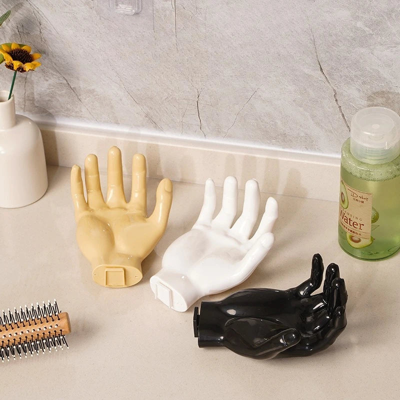 No Need Punch A Bathroom Soap Rack Hook Hand Shaped Wall Strong Home Wall Storage Key Headphone Hook Holder Tissue Holder