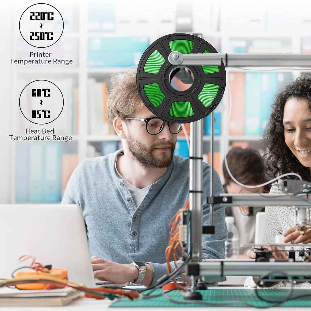 GEEETECH PETG Filament Transparent 1.75mm 1kg Multi-Color Strong Tough Light Transmitting Low Warp Clog-Free Vacuum Sealed for F