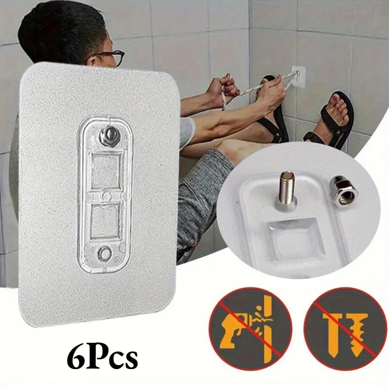 6pcs Bathroom Shelf Screw Sticker Nail-free Stickers Strong and Non-marking Self-adhesive Large Rack ScrewStickers