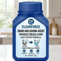 ClearForce Powerful Drain Unclogger Powder, Dissolves Hair & Grease Instantly, Safe for All Pipes (320g)