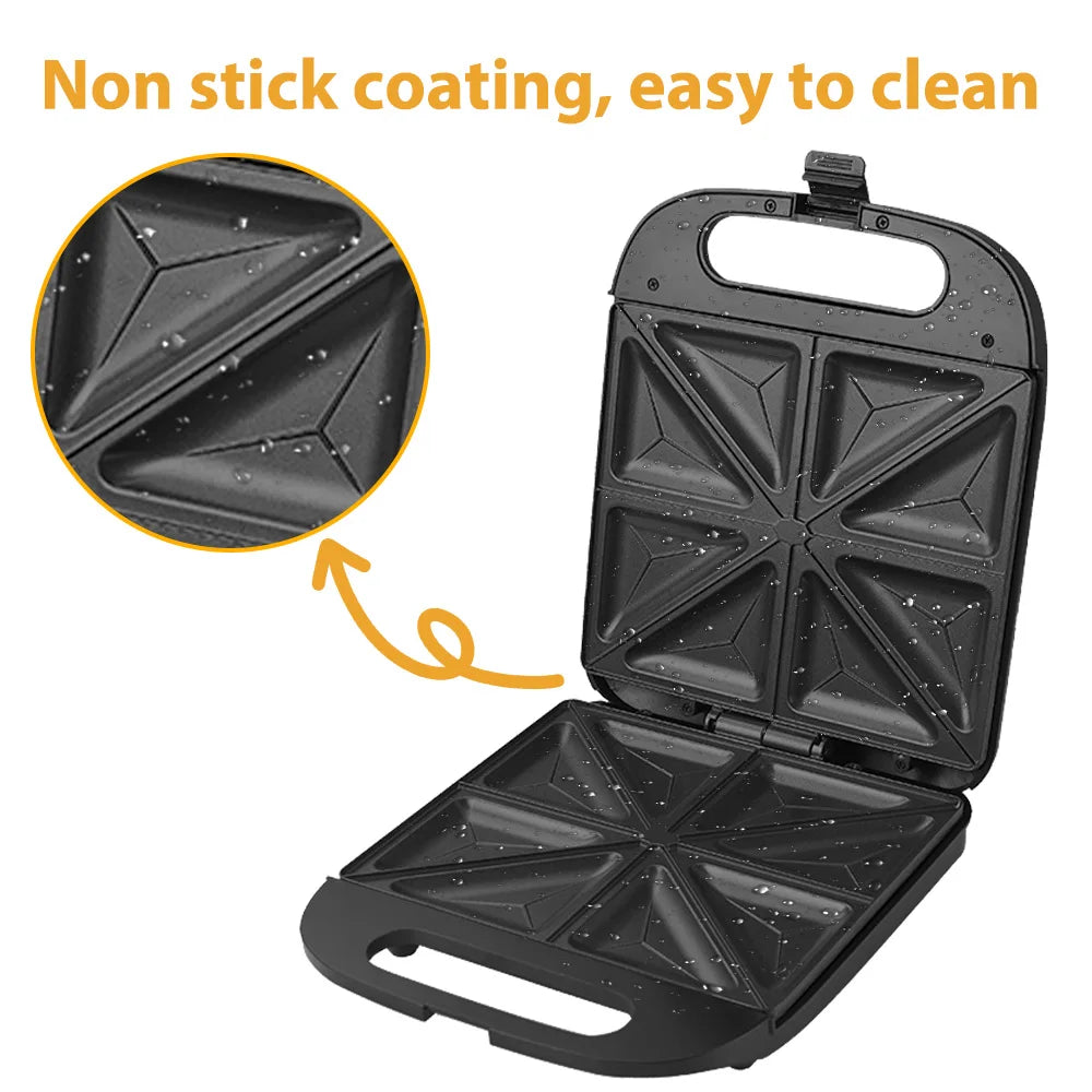 Multifunctional Home-use Sandwich Breakfast Machine with Double-sided Heating Stainless Steel Non-stick Baking Plate Easy Clean Portable Bread Maker for Home Kitchen Clearance Sale UK Stock