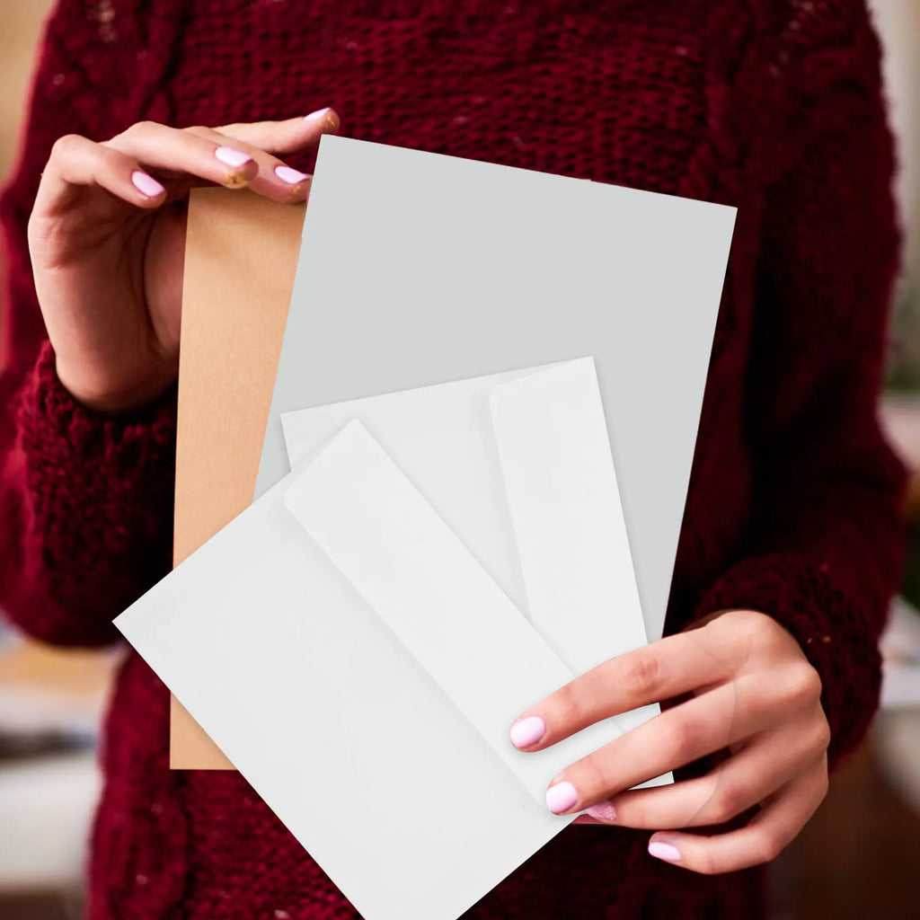 50Pcs Greeting Card Envelopes White Paper Envelopes Self Seal For Wedding Invitations Business Letter Stationery And Cash Saving