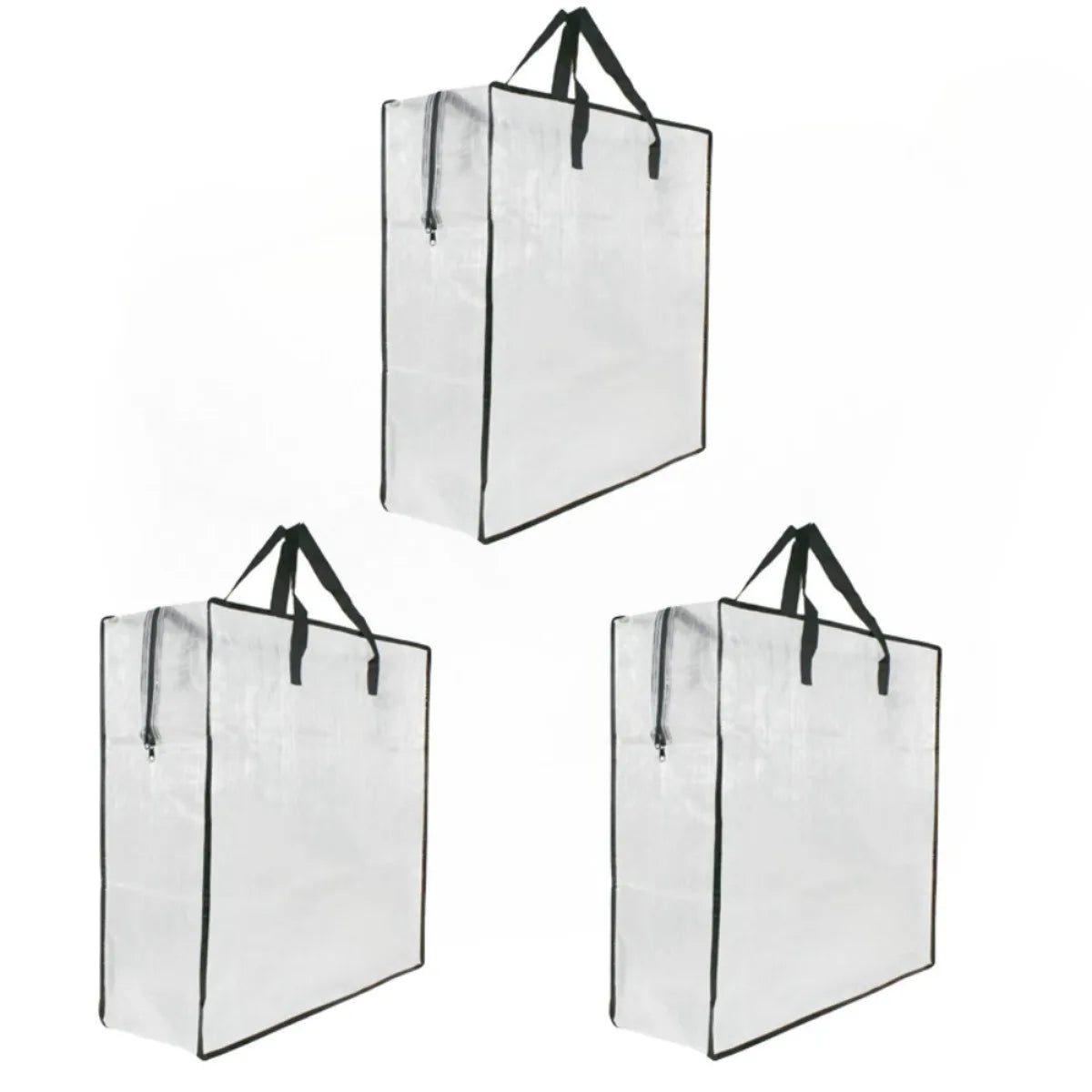 Waterproof Heavy Duty Storage Bags Large Size Clear Zipper Laundry Bags for Home Organization Travel Clothes Storage Reusable