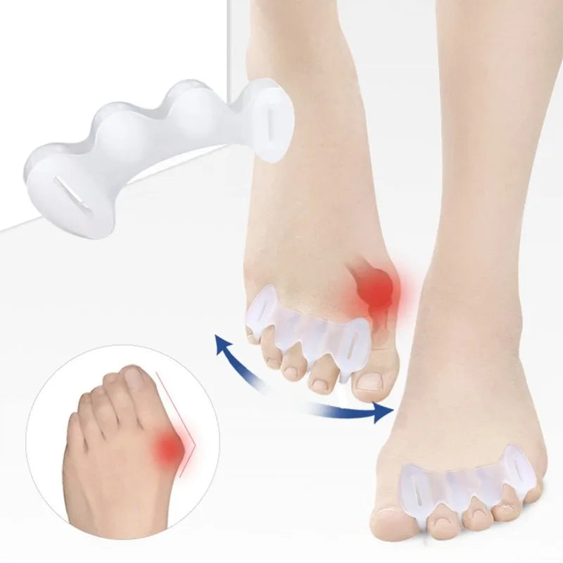 1Pairs Silicone Gel Toe Separators for Men Women Bunion Hammertoe Pain Relief Alignment Daily Yoga Reusable Washable