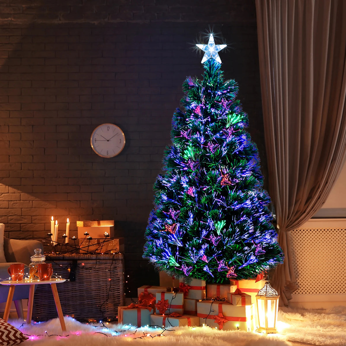 A 3-Foot Christmas Tree with 85 Branches, PVC, Star Shaped Top Cover, Plastic Base, 90cm, Suitable for Home, Office, Party, Holiday Decoration - Durable, Easy to Assemble, White