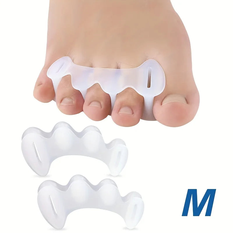 1Pairs Silicone Gel Toe Separators for Men Women Bunion Hammertoe Pain Relief Alignment Daily Yoga Reusable Washable