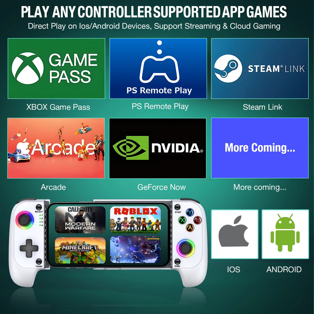 BEBONCOOL MC101 Gamepad Telescopic For Apple IOS Android PUBG COD Stretch Wireless Bluetooth Phone Game Controller Joystick