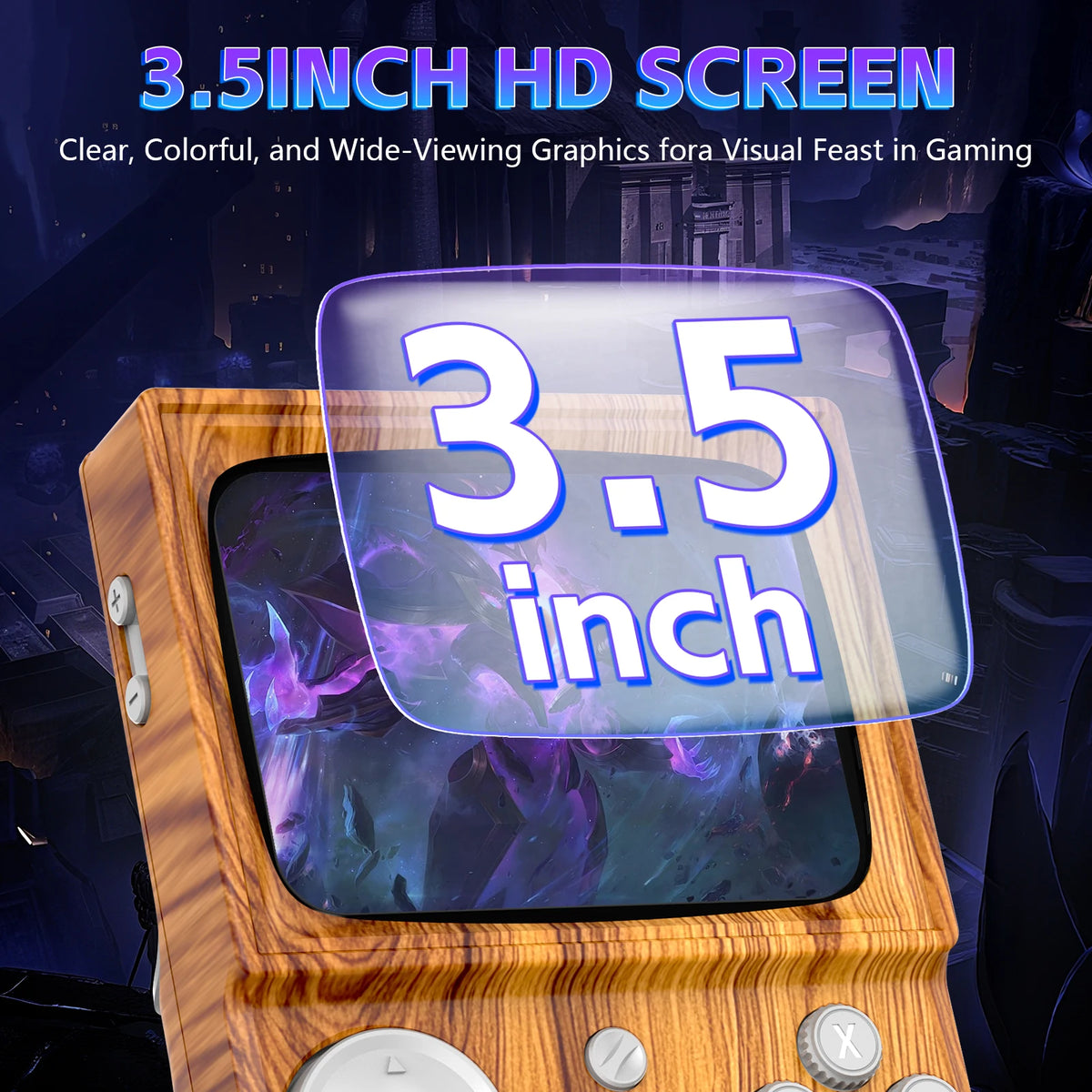 AISLPC R35 Retro Handheld Game Console 3.5 Inch IPS Screen EmuELEC System 18000+ Games WIFI Online Battle Portable Video Game