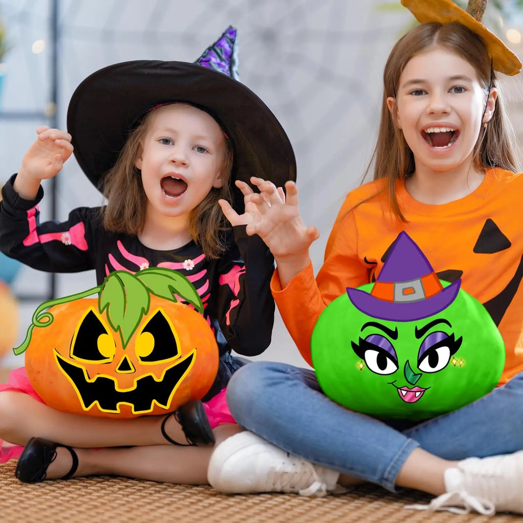 Sloosh Halloween Pumpkin Painting Kit with 9 Character Designs, Party Favor for Kids, Halloween Arts Crafts Party Supplies, Pumpkin Decorating Kit, for Classroom DIY Activities, Family Projects