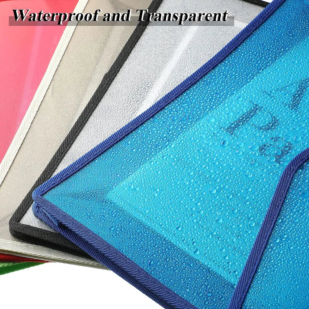 A4 Plastic Document Bag (1-Pack), Large Capacity Expandable Document Bag, with Snap Closure, Transparent Document Storage Bag.