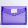 A4 Plastic Document Bag (1-Pack), Large Capacity Expandable Document Bag, with Snap Closure, Transparent Document Storage Bag.