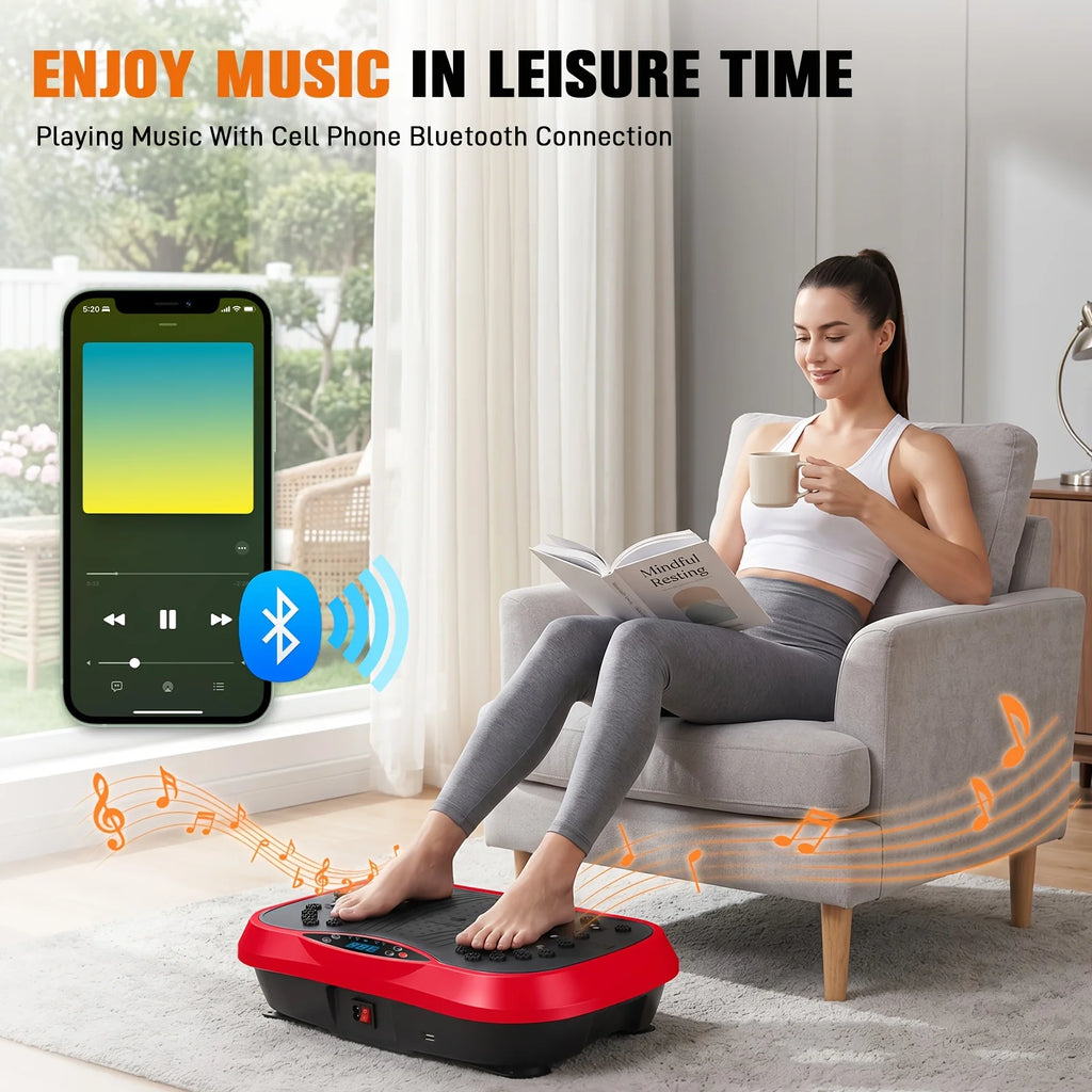 Power Vibration Plate Exercise Machine 200 Levels And 10 Modes 149.69 KG Capacity Full Body Vibrating Platform Workout Equipment