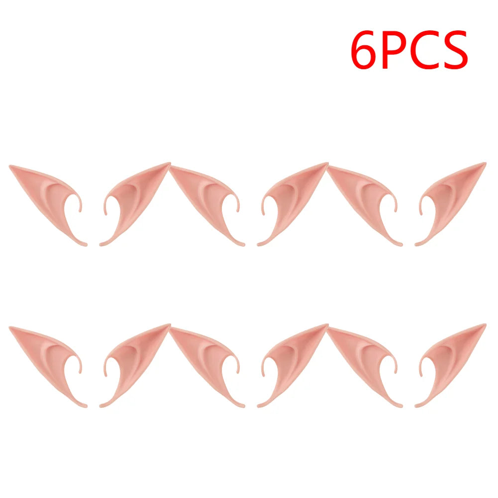 1-20pair Mysterious Angel Elf Ears Artificial Latex Ears for Halloween Decor Fairy Cosplay Costume Masquerade Accessories