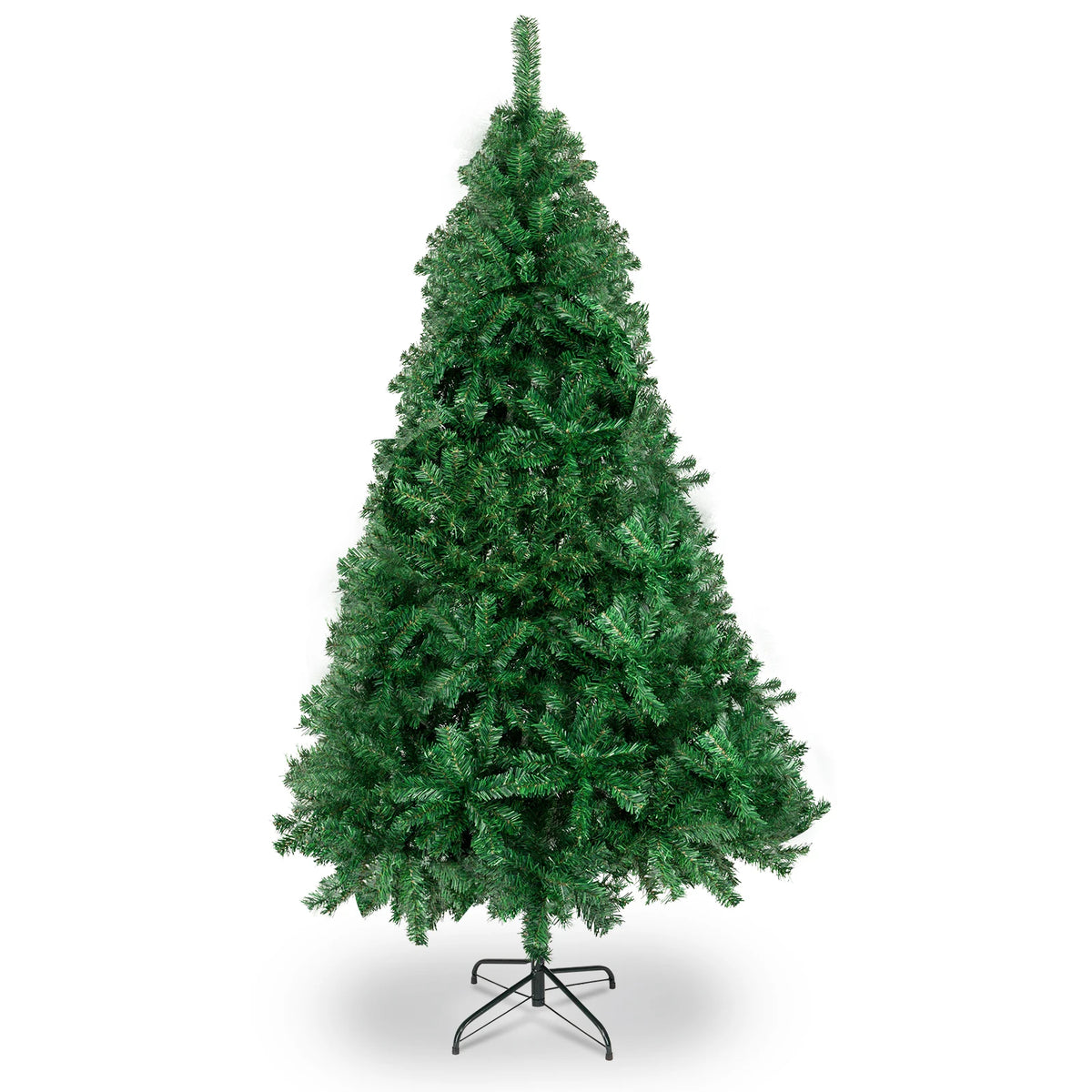 6FT Simulation Christmas Tree, 550 Artificial PVC Christmas Trees with Metal Brackets, Suitable for Home and Office Decoration, Suitable for Indoor and Outdoor Use, Christmas Decoration, Holiday Gifts