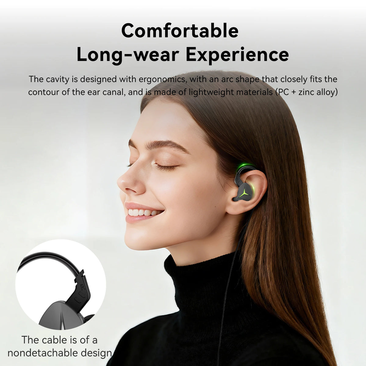 KBEAR Venus CG01 Earphones Wired In Ear Headphones With LED Lighting 10mm PU LCP Composite Dynamic Driver HIFI Sound Type C Gaming Headsets Noise Isolating Earbuds With Microphone For PC Mobile Music Gaming Daily Use